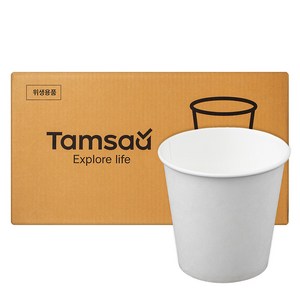 탐사 무인쇄 종이컵 185ml, 2000개입, 1개