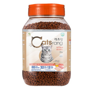 캐츠랑 전연령 고양이 비타플러스 건식사료, 닭+참치, 2kg, 1개