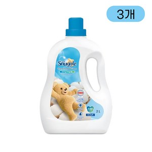 스너글 초고농축 섬유유연제 오리지널 허거블 코튼 본품, 2L, 3개