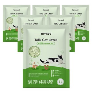 탐사 고양이 두부모래 7L (약 2.8kg), 6개, 녹차향