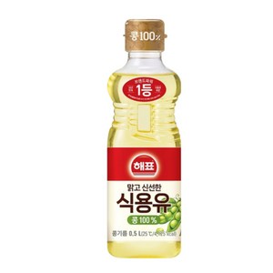 사조 해표 콩기름 식용유, 500ml, 1개