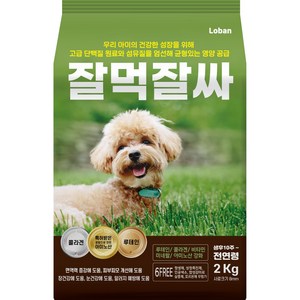 잘먹잘싸 6free 강아지 사료, 연어, 2kg, 1개