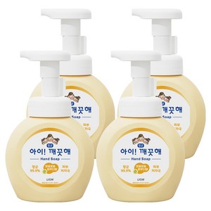 아이깨끗해 핸드워시 순 보송보송 파우더향, 250ml, 4개