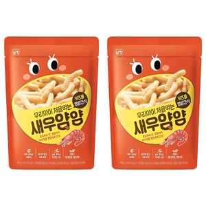 남양유업 우리아이 처음먹는 얌얌 과자, 새우맛, 40g, 2개