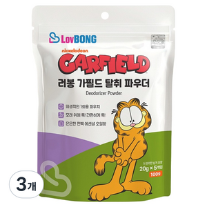러봉 고양이 가필드 디오더라이저 파우더 탈취제, 3개