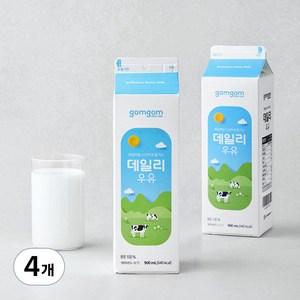 곰곰 데일리 우유, 900ml, 4개
